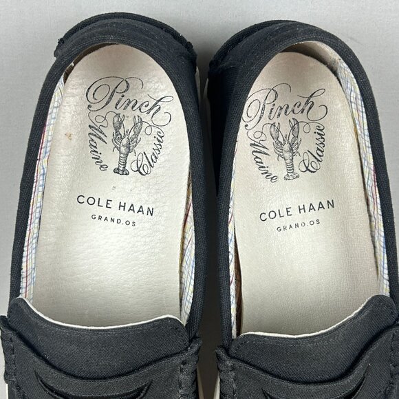 Cole Haan Nantucket Canvas Penny Loafers Mens 9.5 Black Comfort Casual Slip On - Picture 8 of 11
